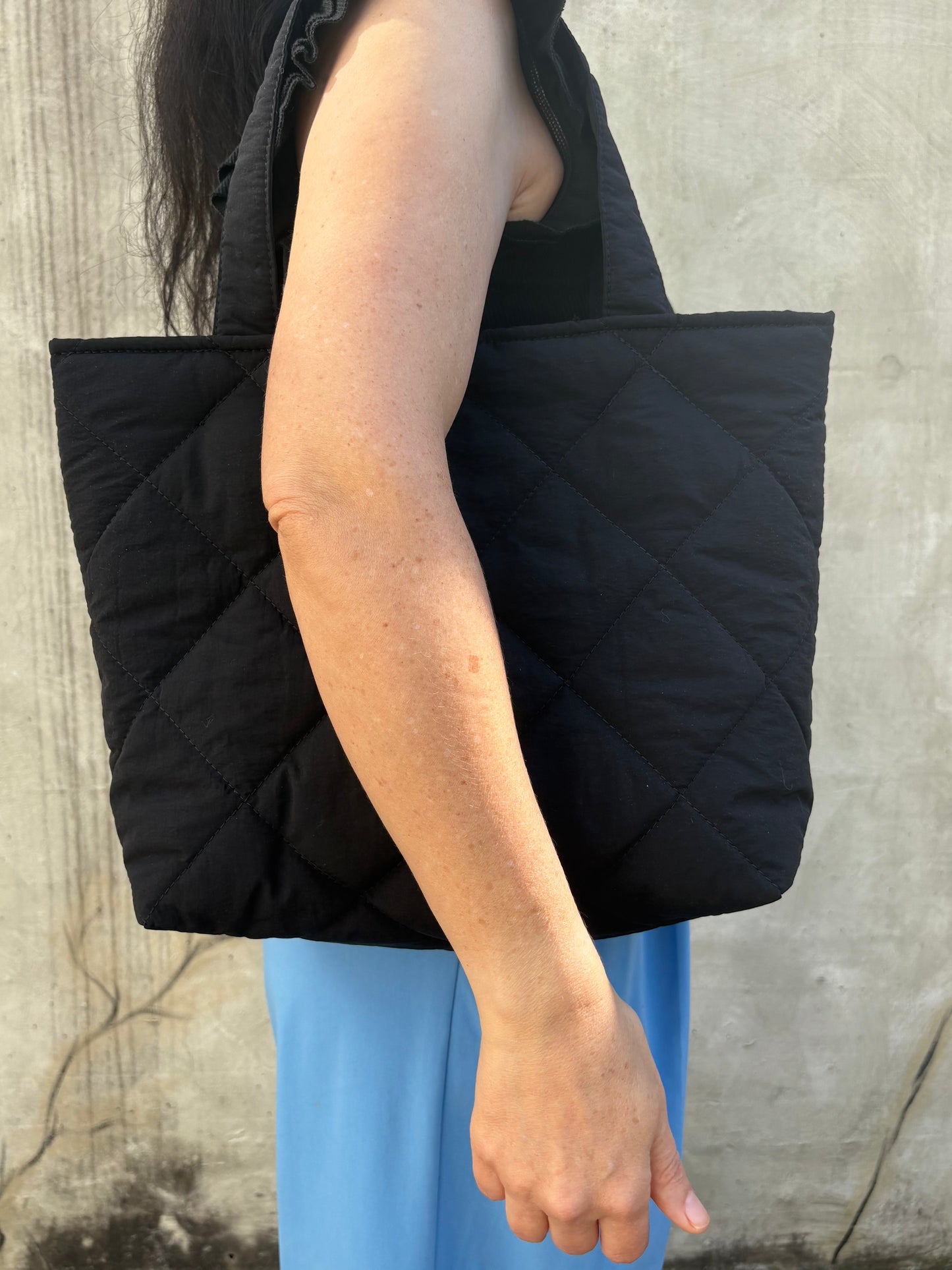 Tote Bag DELUXE - UNI Schwarz / wasserabweisender Stoff